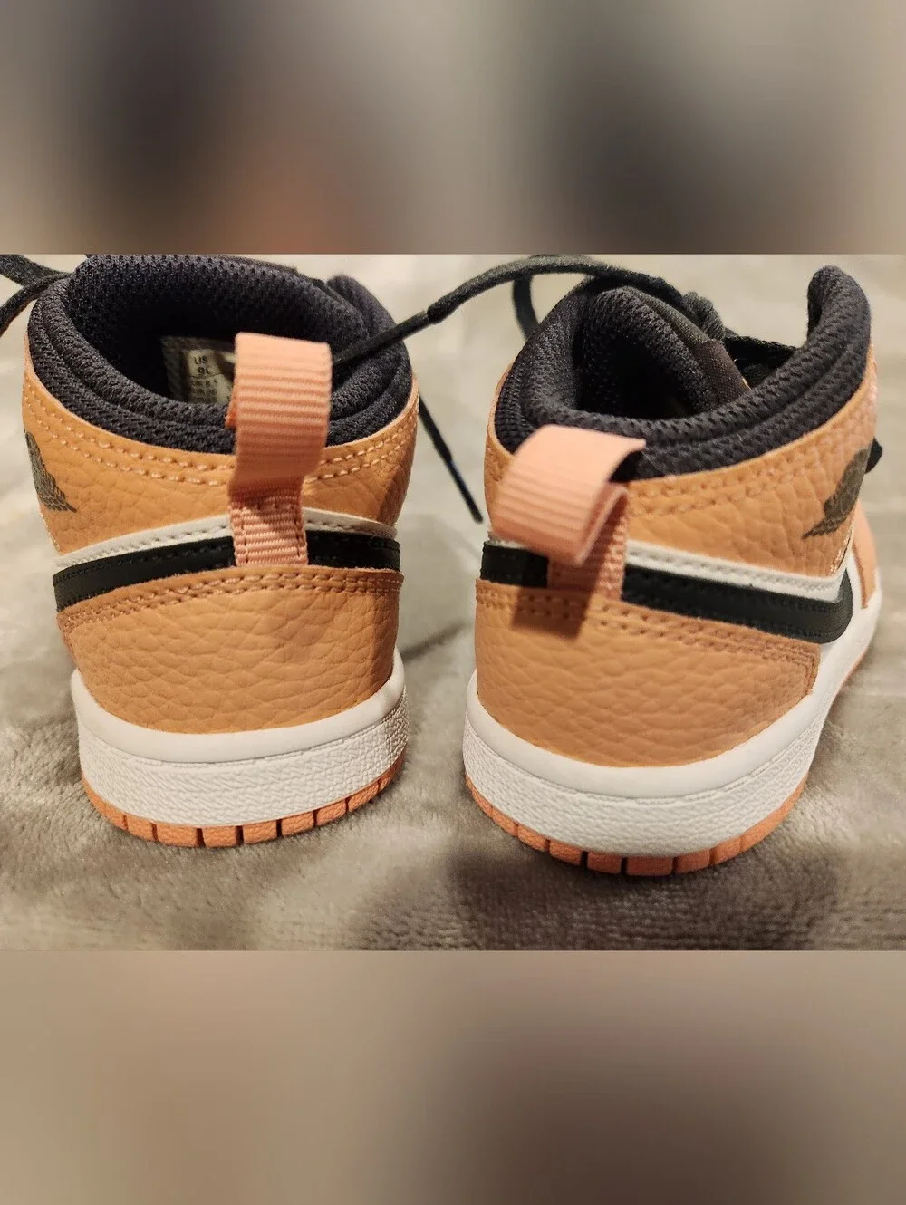 Nike Kids' Air Jordan 1 Mid GT 'Pink Quartz' Sneakers, Size 9C